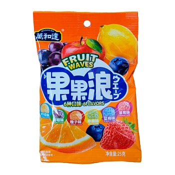 Конфеты Wanheda Фруктовые 6 вкусов 25г