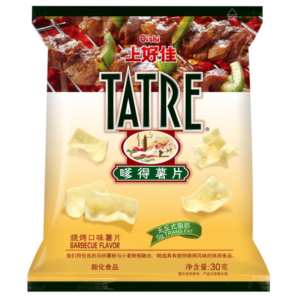 Chipsy Oishi Tatre s sousom barbekyu 30g