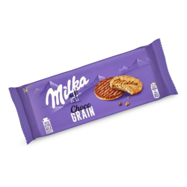 Pechene Milka s ovsyanymi khlopyami v molochnom shokolade 126g