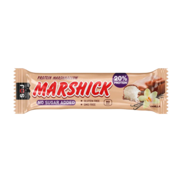 Proteinovyy batonchik Marshick vanil v molochnom shokolade 50g
