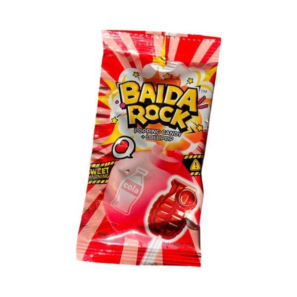 Karamel BAIDA ROCK vzryvnaya na palochke kola i osvezhayushchaya sodovaya 12g