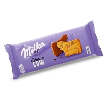 Печенье Milka Choco Moo частично покрытом молочным шоколадом 120г