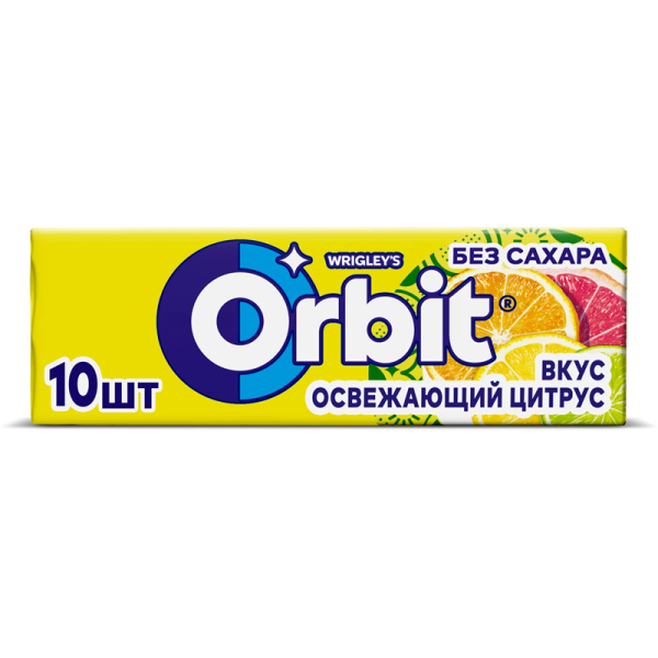 Zhevatelnaya rezinka Orbit tsitrus bez sakhara 14g