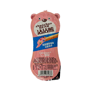 Печенье Gengreat Zhanzhan Bear с йогуртом клубничным 35г