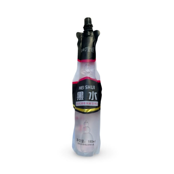 Napitok Guotingxingyu Hei Shui s kusochkami zhele so vkusom klubniki 180ml