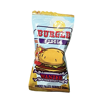 Жевательная резинка Burger bubble драже бургер с жидким центром 4,6г