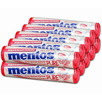 Жевательная резинка Mentos клубника 15,5г