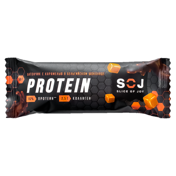 Proteinovyy batonchik Protein SOJ s solenoy karamelyu 50g
