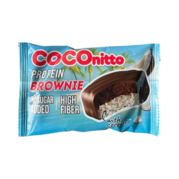 Pechene Coconitto Brownie proteinovoe s kokosom bez sakhara 50g