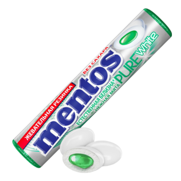 Zhevatelnaya rezinka Mentos nezhnaya myata 15.5g