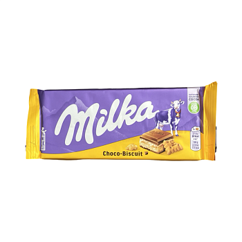 Шоколад Milka Choco-Biscuit с кремом и бисквитом 100г
