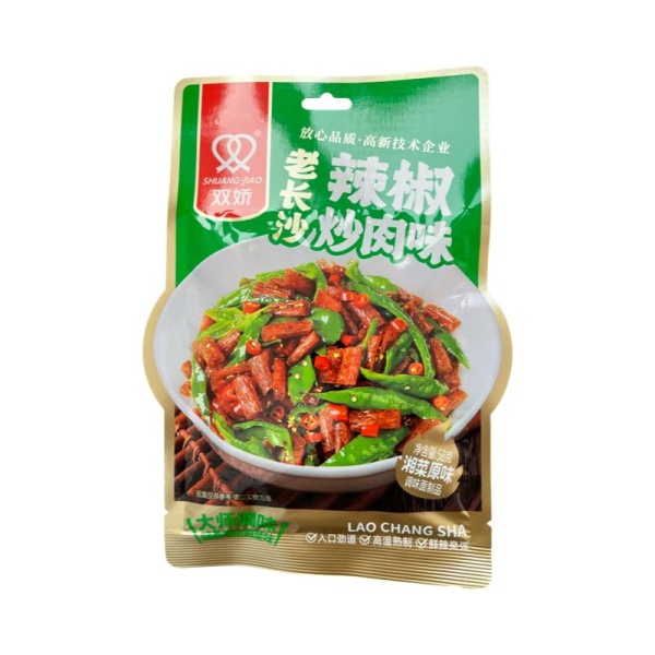 Soevoe myaso Shuangjiao Lao Chang so vkusom zharenoy svininy 58g
