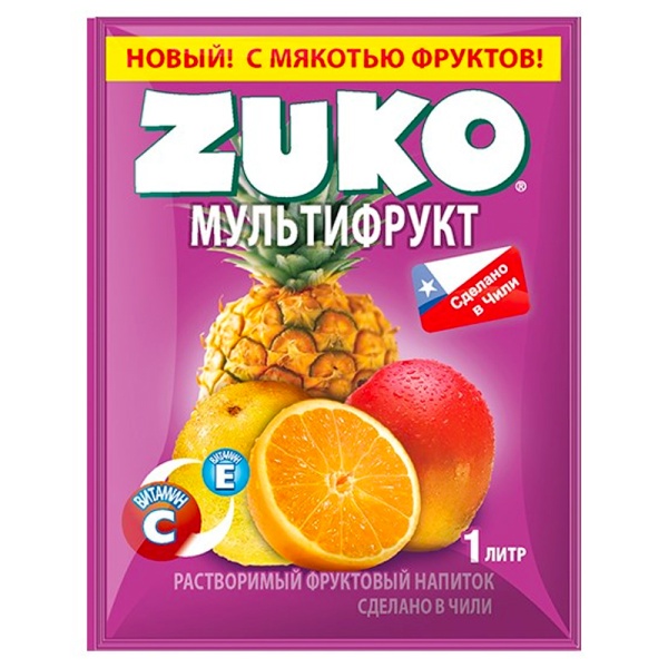 Napitok rastvorimyy Zuko multifrukt 20g