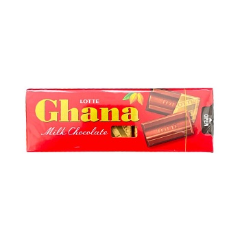 Шоколад Lotte Ghana молочный 40г