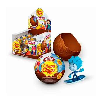 Шоколадное яйцо Chupa Chups фиксики с игрушкой 20г
