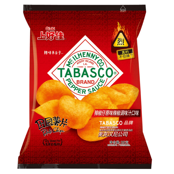 Chipsy Oishi Tabasco Perets chili 25g