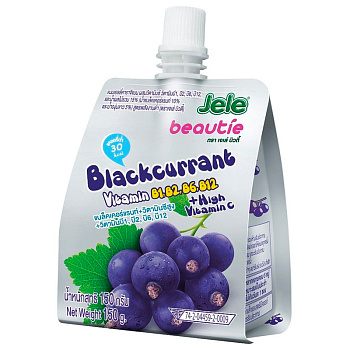 Желе питьевое Jele Beautia со вкусом черной смородины и витаминами 140г