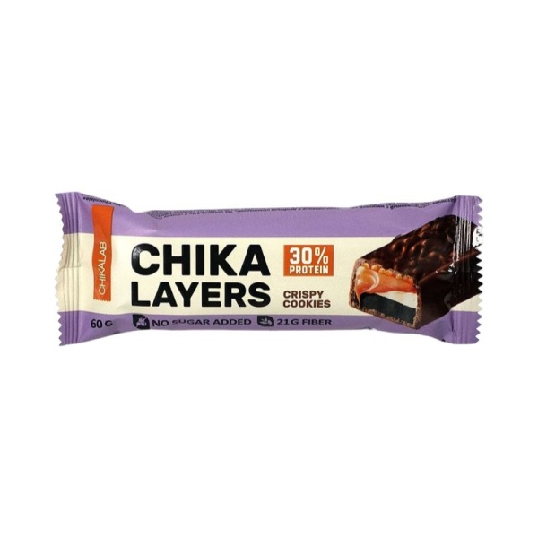 Batonchik Chikalab Khrustyashchee pechene s dvoynym shokoladom 60g