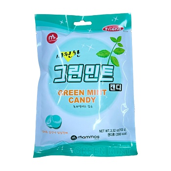 Конфеты Candy Green Mint Мята 100г
