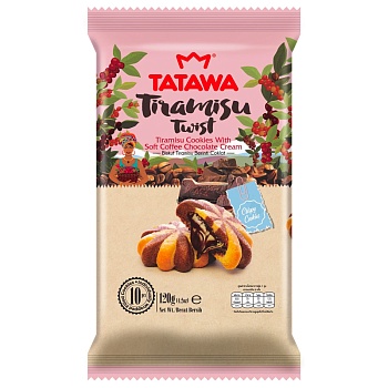 Печенье Tatawa Тирамису со сливочно-кофейным шоколадным кремом