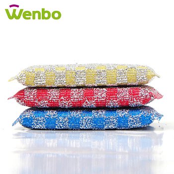 Губка Wenbo металическая 0675 3шт