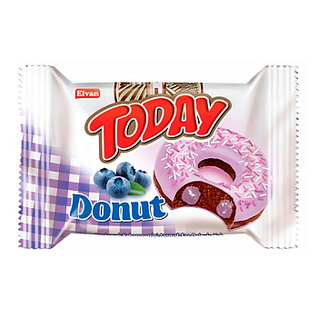 Пончик Elvan Today Donut со вкусом черники 40г
