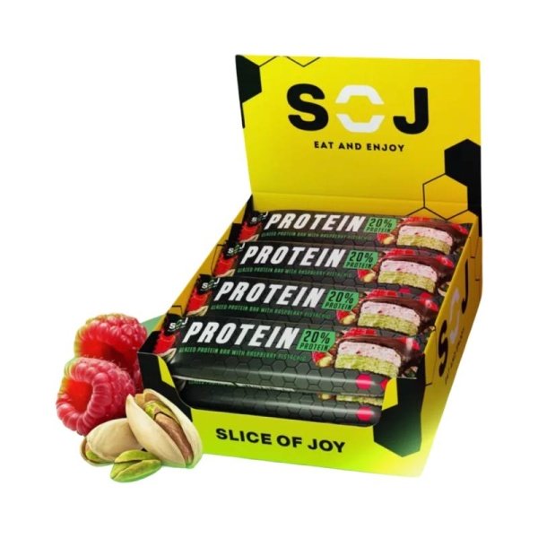 Proteinovyy batonchik Protein SOJ s malinovo-fistashkovym vkusom 50g