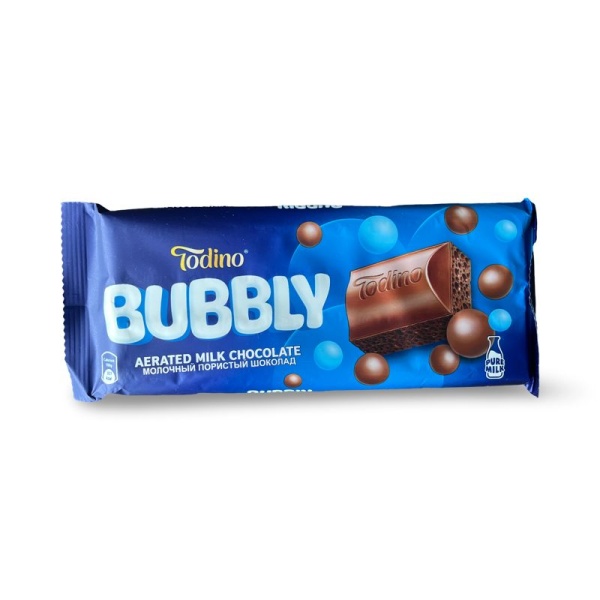 Shokolad Todino Bubbly poristyy molochnyy 90g