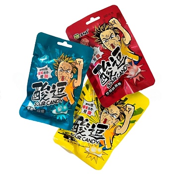 Конфеты Ujane Sour Candy кислые в ассортименте 28г