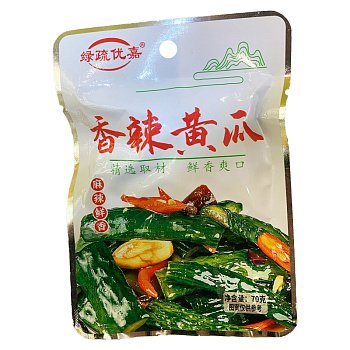 Маринованные огурцы Lushu Youjia с перцем 70г