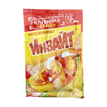 Напиток растворимый Инвайт клубника-банан 12г