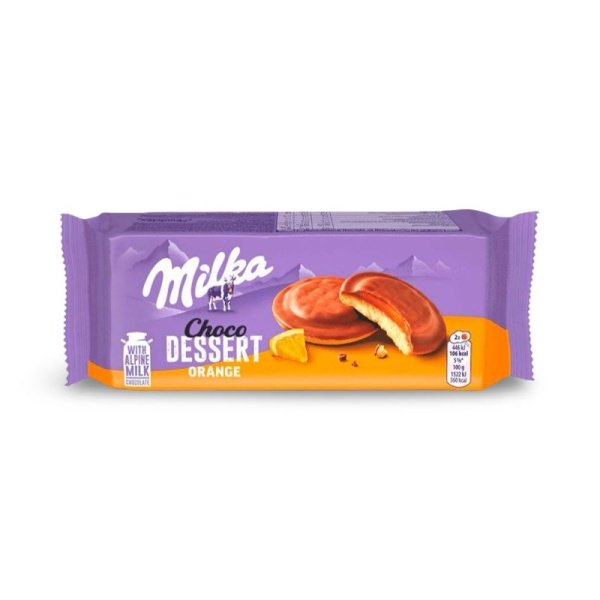 Pechene biskvitnoe Milka Apelsinovoe zhele v molochnom shokolade 147g