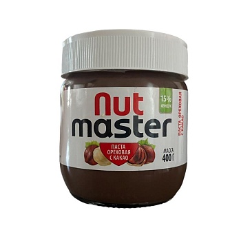 Паста Nut Master ореховая с какао 400г