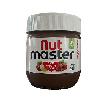 Паста Nut Master ореховая с какао 400г