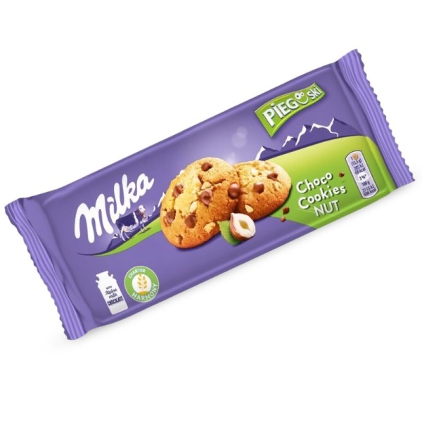 Pechene Milka Nut s kusochkami molochnogo shokolada iz Alpiyskogo moloka 135g