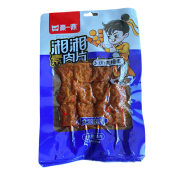 Соевое мясо Vegetarian meat skewers  вегетарианские шашлычки большие кусочки 85г