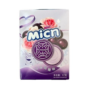 Печенье-сэндвич Micn со вкусом розового винограда 97г