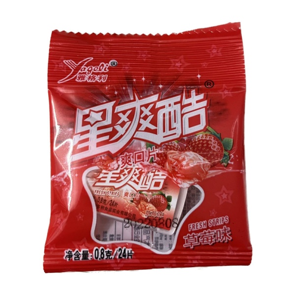 Plastinki Yagelii Fresh Strips klubnika 8g