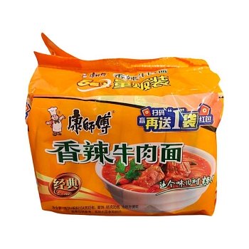 Лапша Master Kong со вкусом говядины острая м/у 109г 5шт