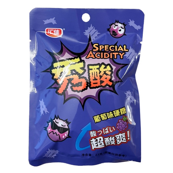 Konfety Huijia Special Acidity super kislye vinograd 23g