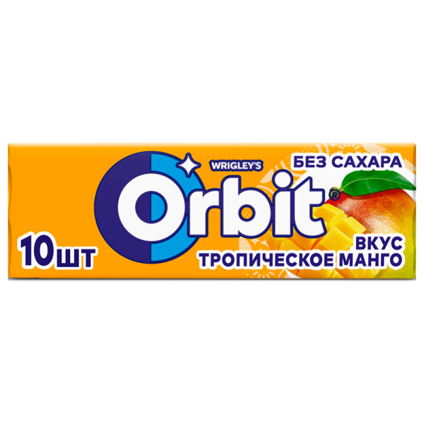 Zhevatelnaya rezinka Orbit mango bez sakhara 14g
