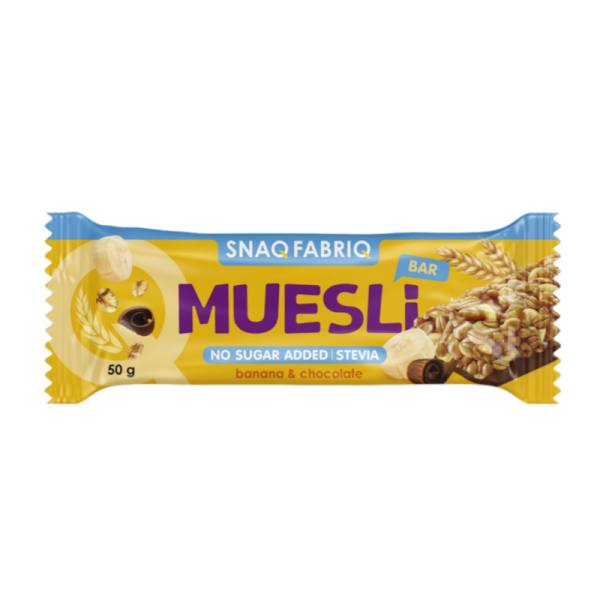 Batonchik myusli Snaq Fabriq Banan s molochnym shokoladom 50g