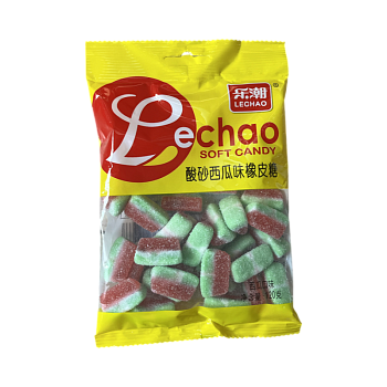 Мармеладные конфеты Lechao Soft кислые со вкусом арбуза 120г