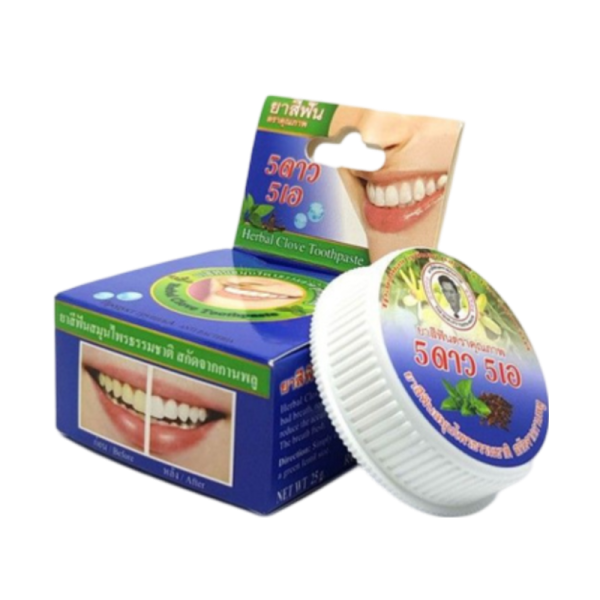 Zubnaya pasta 5 Star otbelivayushchaya s gvozdikoy 25g_2