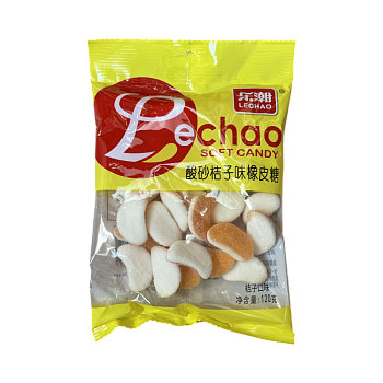 Мармеладные конфеты Lechao Soft кислые со вкусом апельсина 120г