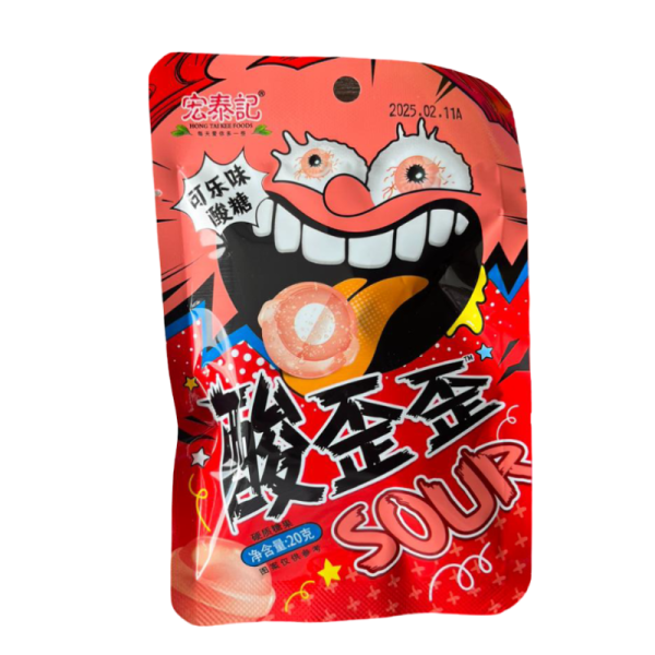Konfety Hong Tai Kee Foods kislye klubnika 20g