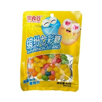 Конфеты Lingshigu бусинки фруктовые 60г
