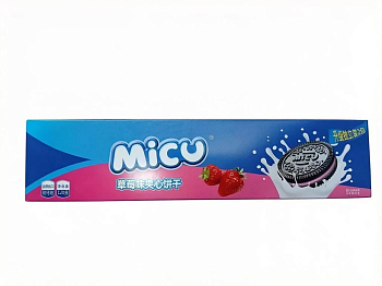 Печенье-сэндвич MICU с клубничной начинкой 120г