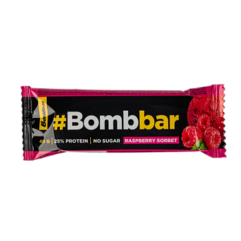 Батончик Bombbar со вкусом Малинового сорбета 40г