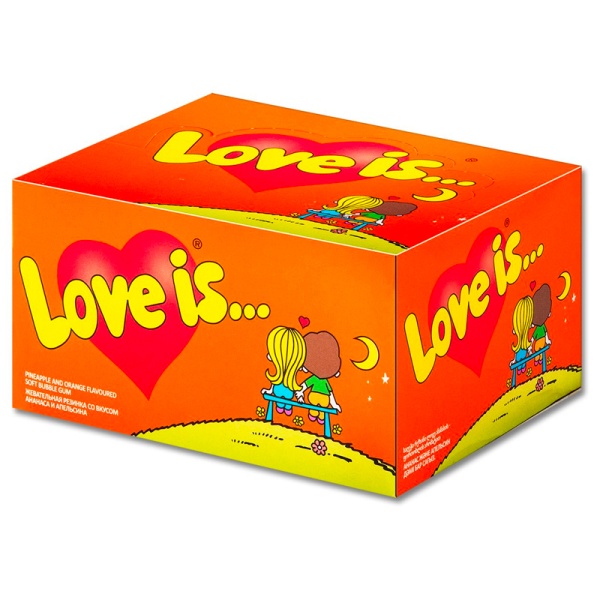 Zhevatelnaya rezinka Love is ananas i apelsin 4,2g